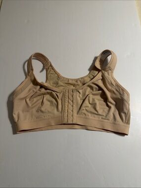 Exclusive of Trims Front-Close Nude Comfort Posturing Support Bra Like New